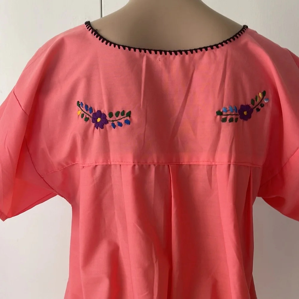 Multi color Hand embroidered  Womens DRESS  size MEDIUM - Picture 9 of 16